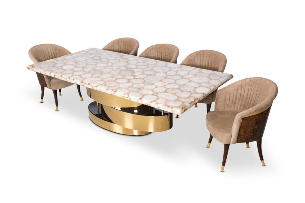 snow agates dining table set online