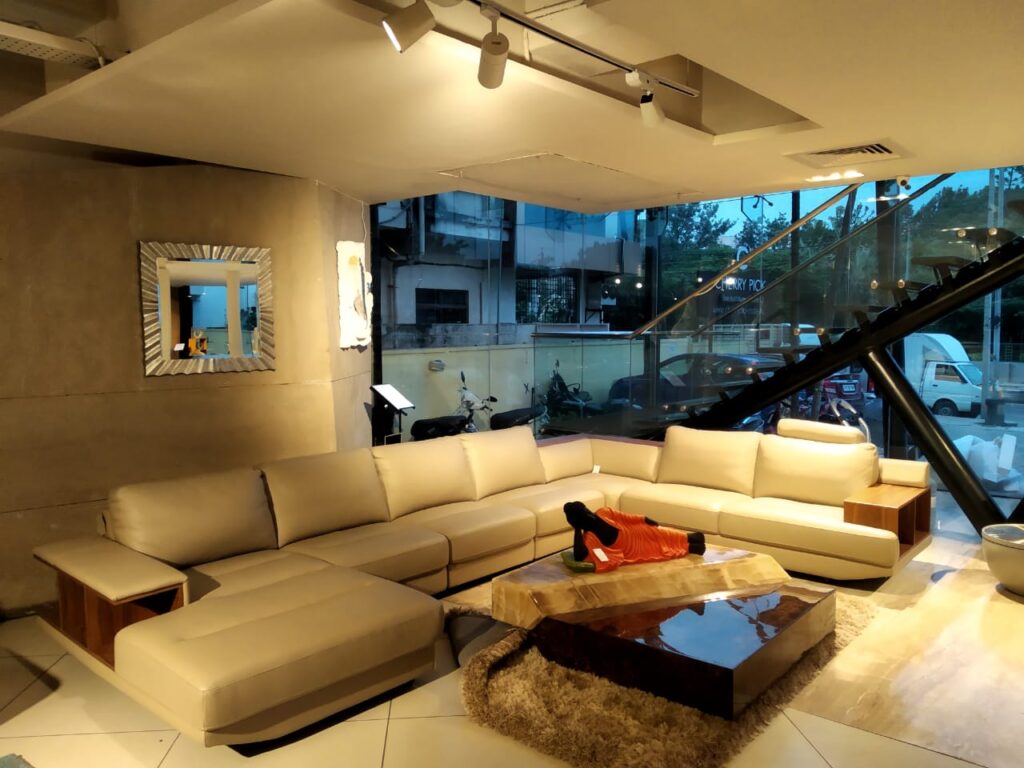 harga sofa l shape leather