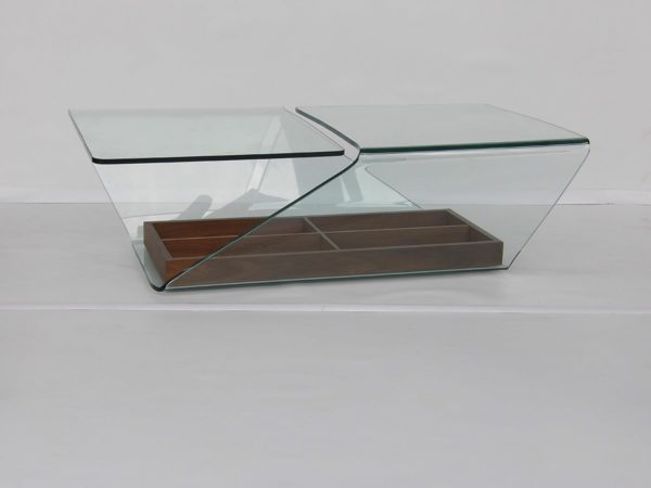 Bent Glass Rectangular Centre Table
