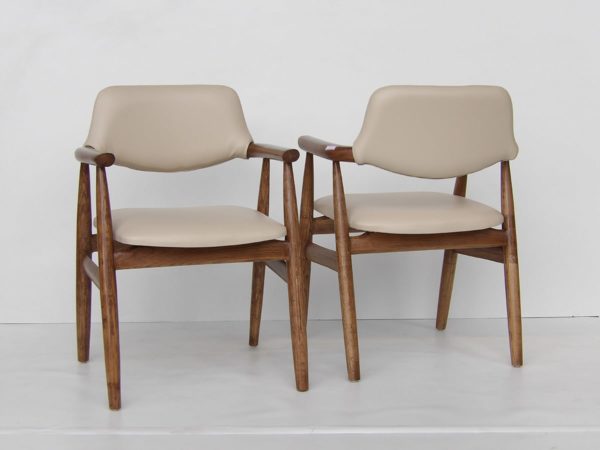 ART Leather Dining Chair With Wooden Structure