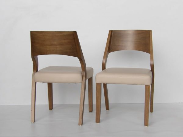 Teakwood Art Leather Dining Chair