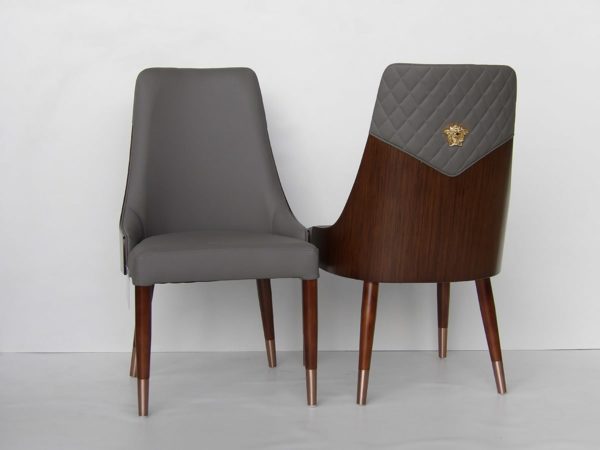 Grey ART Leather Dining Chair