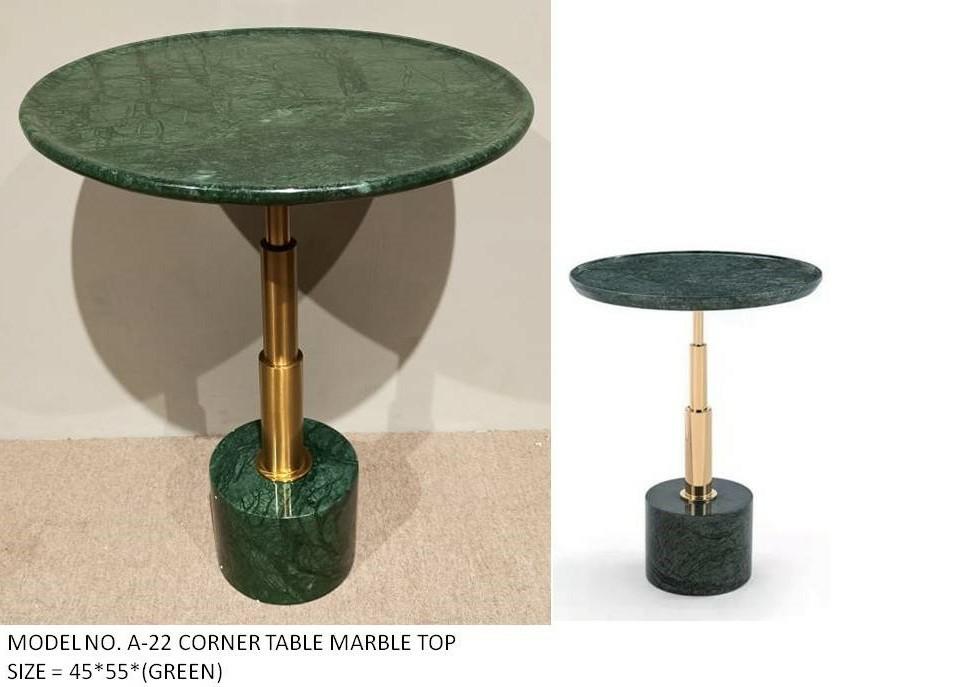 Corner Table Marble Top