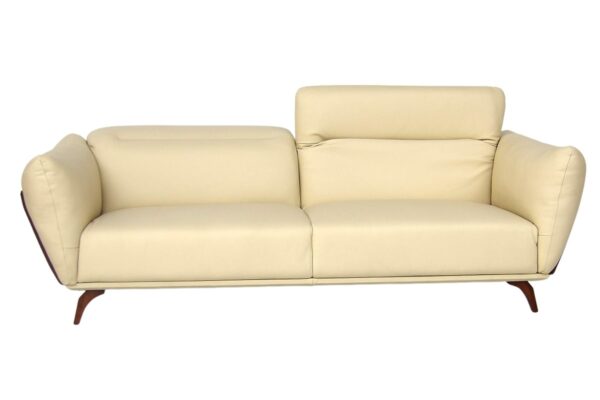 3 SEATER LEATHER SOFA IN DOUBLE TONE