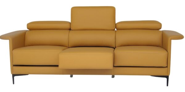 3 SEATER LEATHER SOFA WITH EXTENDABLE SEATS