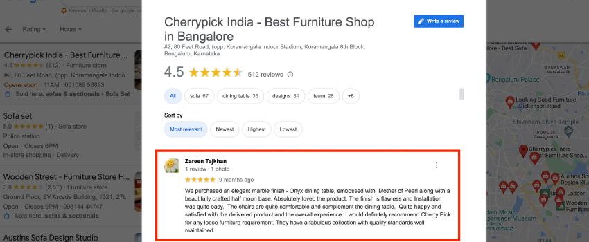 Beste bankstelontwerp in Google-recensies in Bangalore