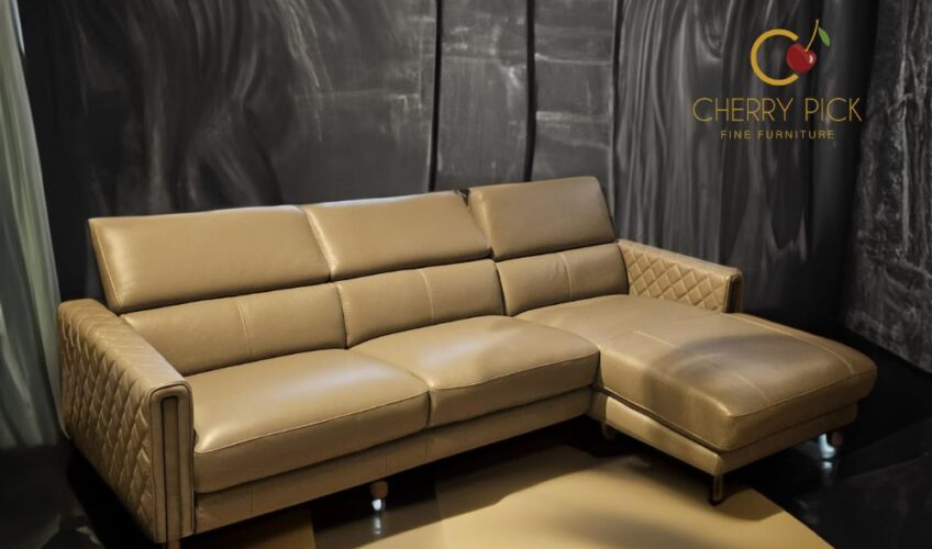 Luxury L Shape Sofa Set In Bangalore | Cherry Pick Fine Furniture 1 Comfortable luxury L shape sofa set with stylish and durable upholstery