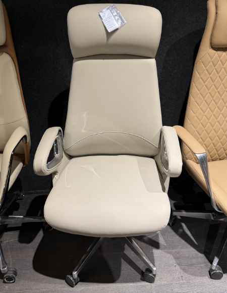 Royce High-Back Beige Office Chair