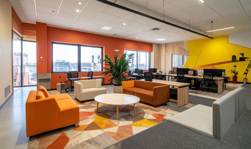 Best office furniture suppliers Bangalore — conference room with 10-seater table and premium chairs