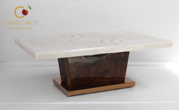 Centre table Bangalore — onyx marble centre table with metal base in luxury Bangalore living room