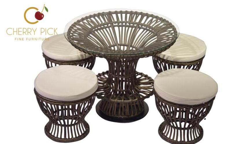 Monsoon proof outdoor furniture Bangalore — wicker outdoor chairs with UV and water resistant treatment