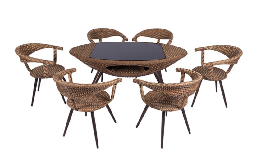 Monsoon proof outdoor furniture Bangalore — wicker outdoor chairs with UV and water resistant treatment