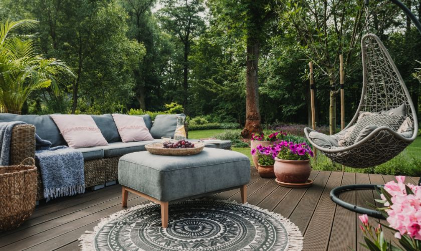 Outdoor furniture Bangalore — 4-in-1 garden set with chairs, sofa and table for Bangalore terrace